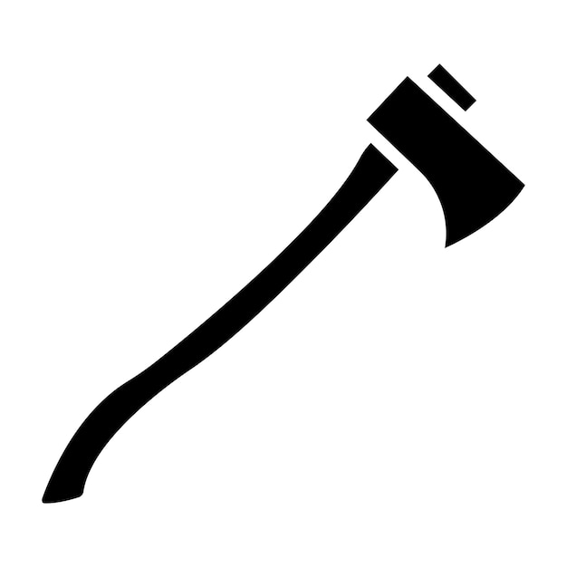 Ilustración del diseño del icono del vector de hacha