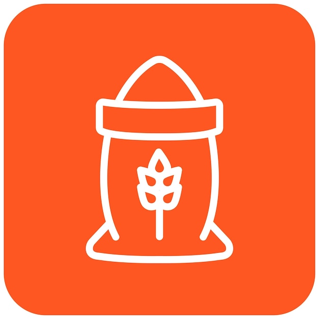 Ilustración del diseño del icono del vector de harina