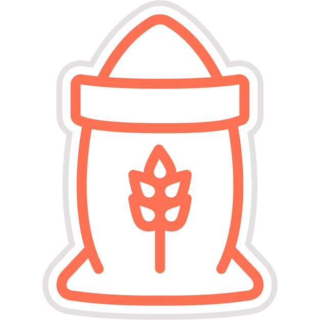 Ilustración del diseño del icono del vector de harina