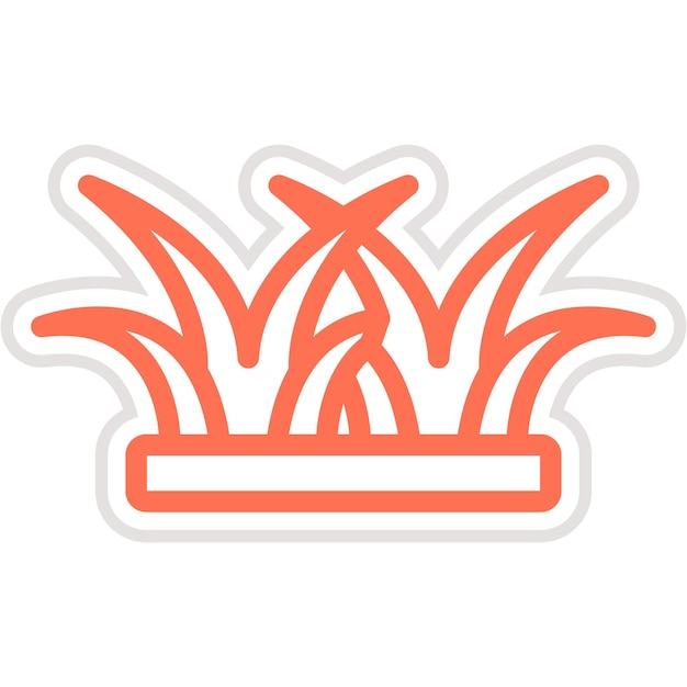 Ilustración del diseño del icono del vector de hierba