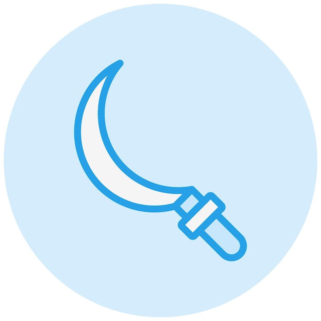 Ilustración del diseño del icono del vector de la hoz