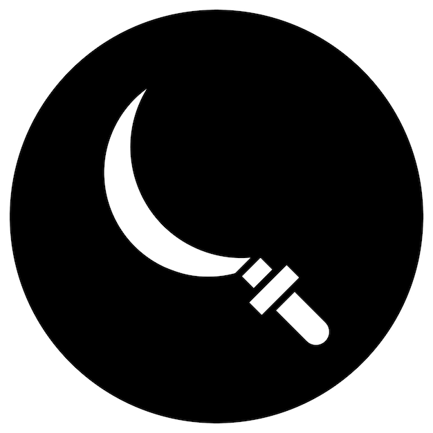 Ilustración del diseño del icono del vector de la hoz