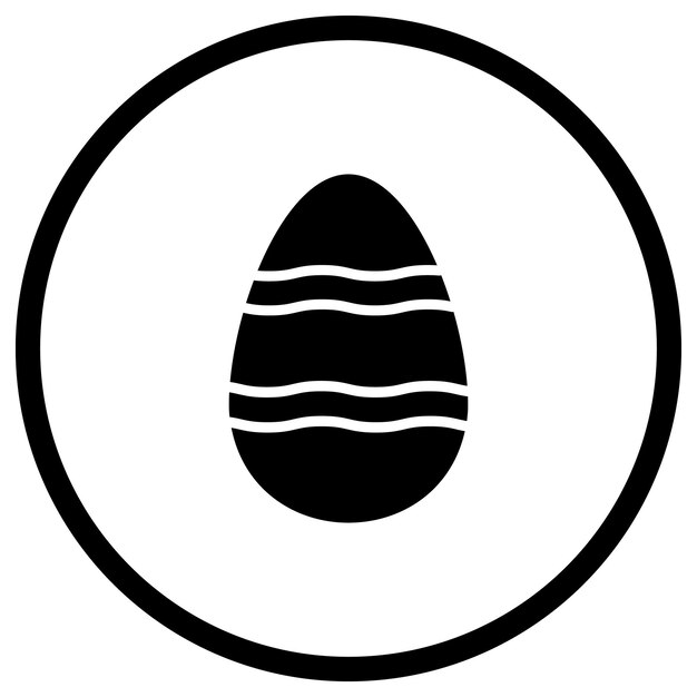 Ilustración del diseño del icono del vector de huevo cocido