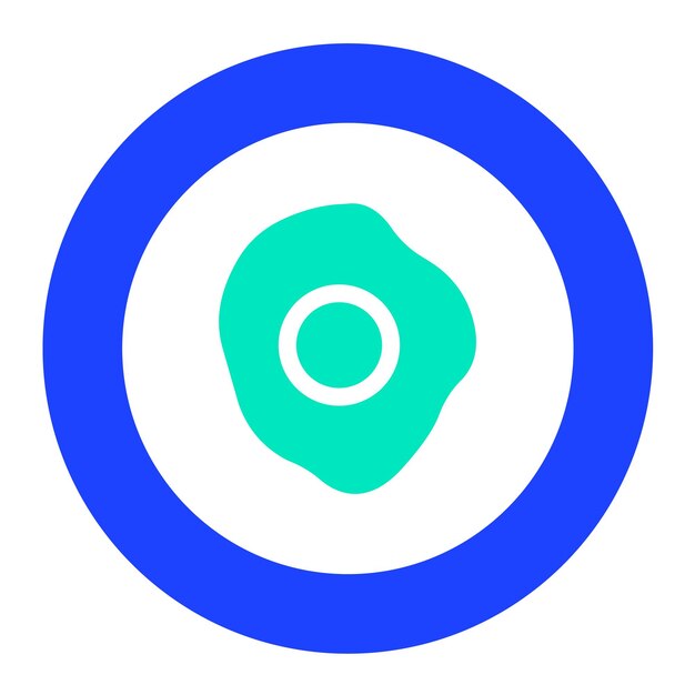 Ilustración del diseño del icono del vector de huevo frito