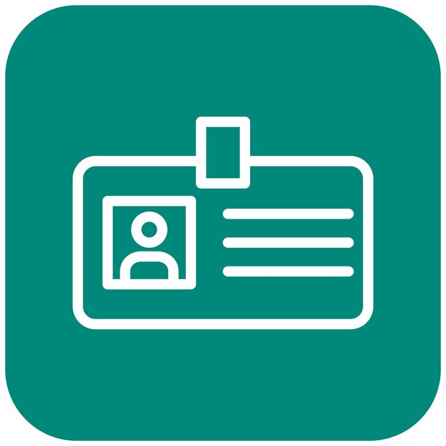 Ilustración del diseño del icono del vector de identificación