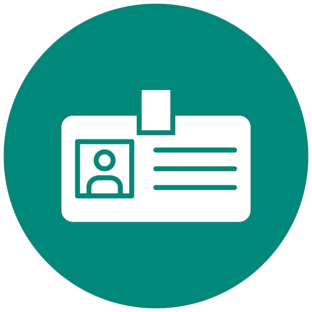 Ilustración del diseño del icono del vector de identificación