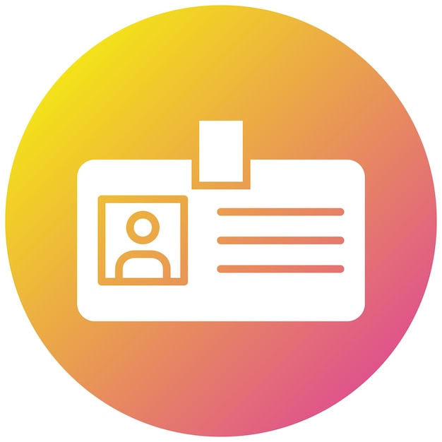 Ilustración del diseño del icono del vector de identificación