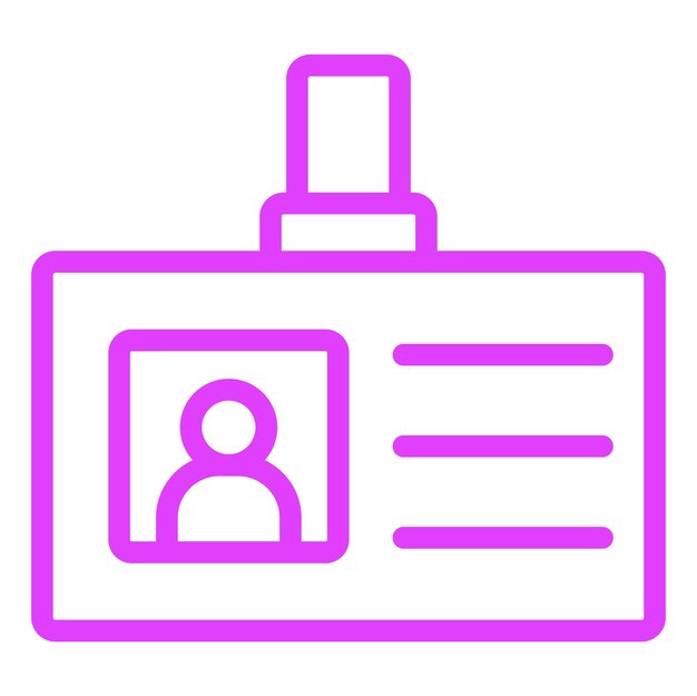 Ilustración del diseño del icono del vector de identificación