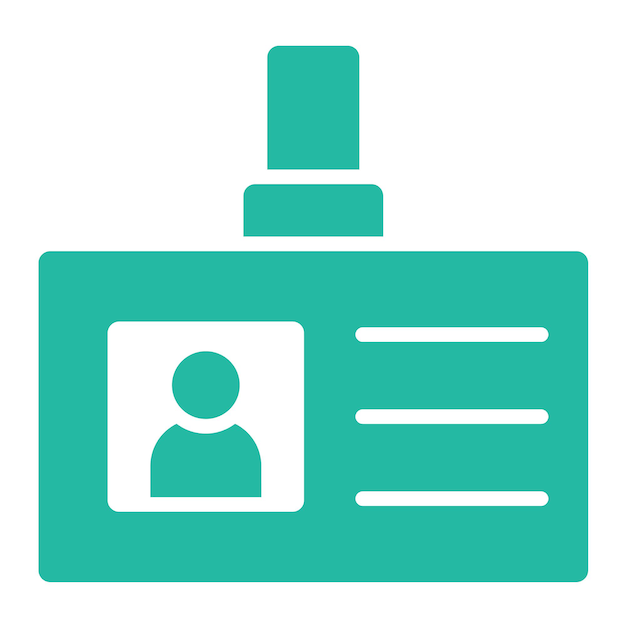 Ilustración del diseño del icono del vector de identificación