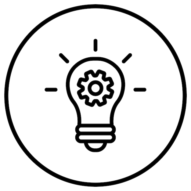 Ilustración del diseño del icono del vector de innovación