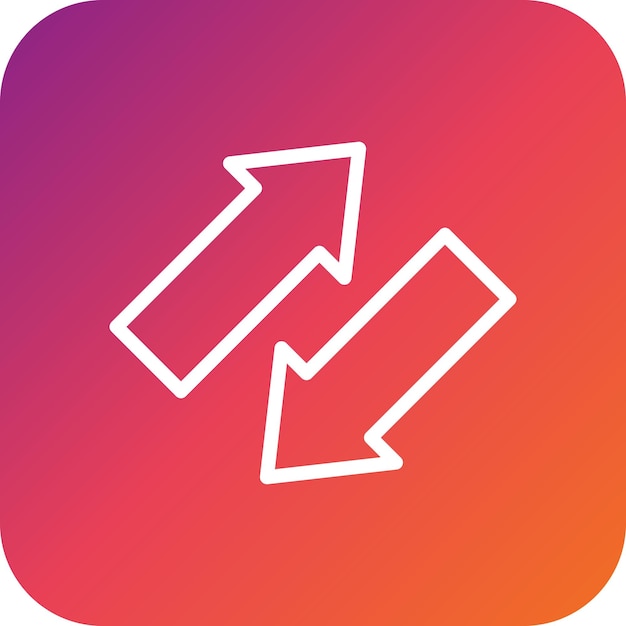 Ilustración del diseño del icono del vector de intercambio