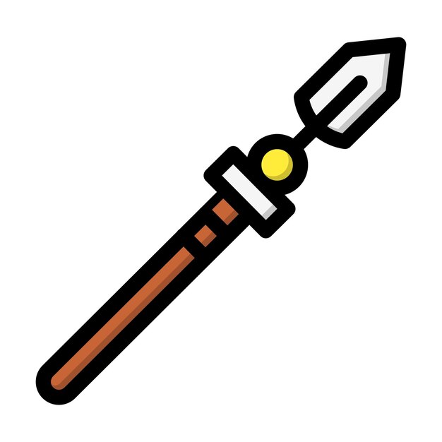 Ilustración del diseño del icono del vector de lanza