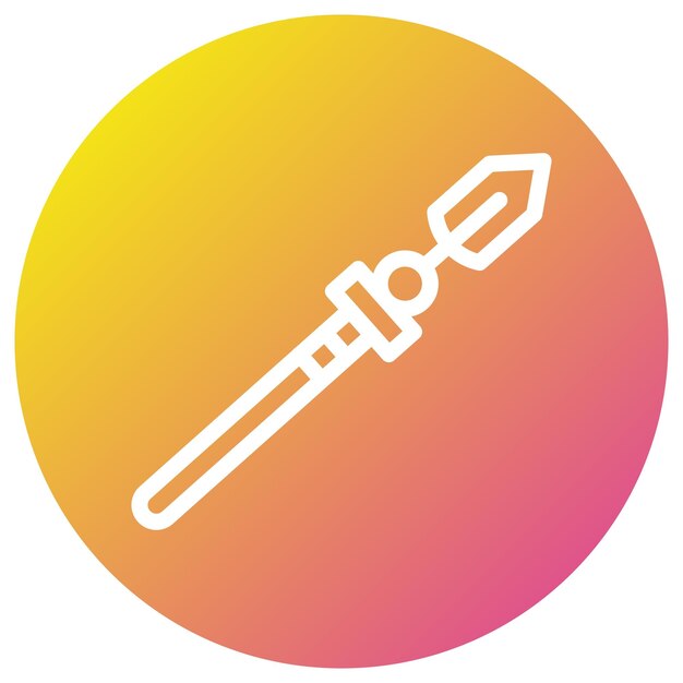 Ilustración del diseño del icono del vector de lanza