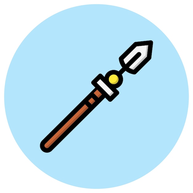 Ilustración del diseño del icono del vector de lanza