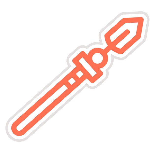 Ilustración del diseño del icono del vector de lanza