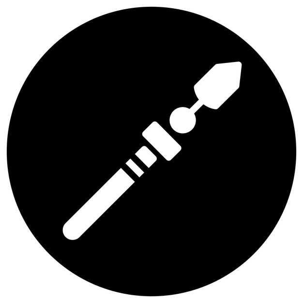 Ilustración del diseño del icono del vector de lanza