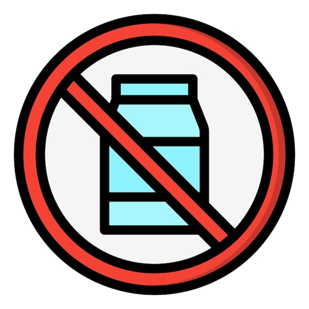 Ilustración del diseño del icono del vector de leche