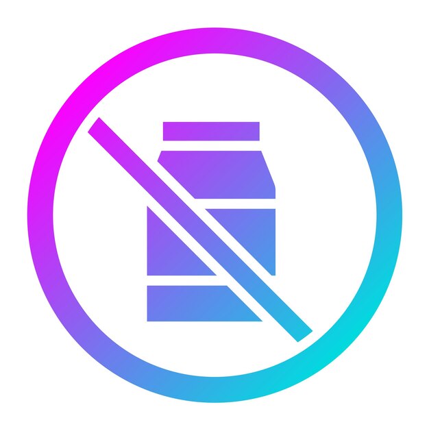 Ilustración del diseño del icono del vector de leche