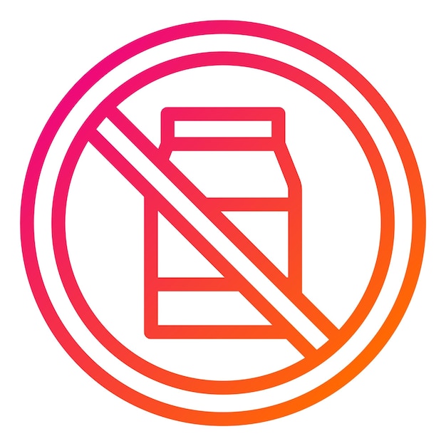 Ilustración del diseño del icono del vector de leche