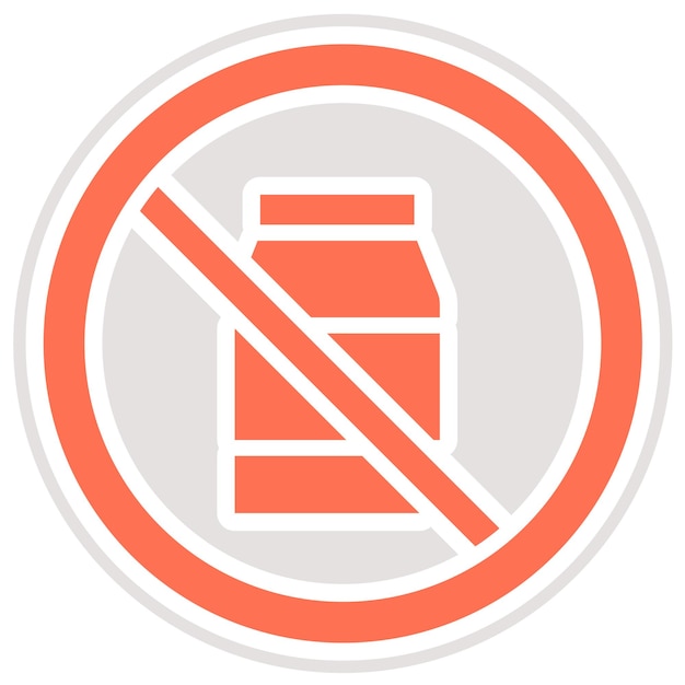 Ilustración del diseño del icono del vector de leche