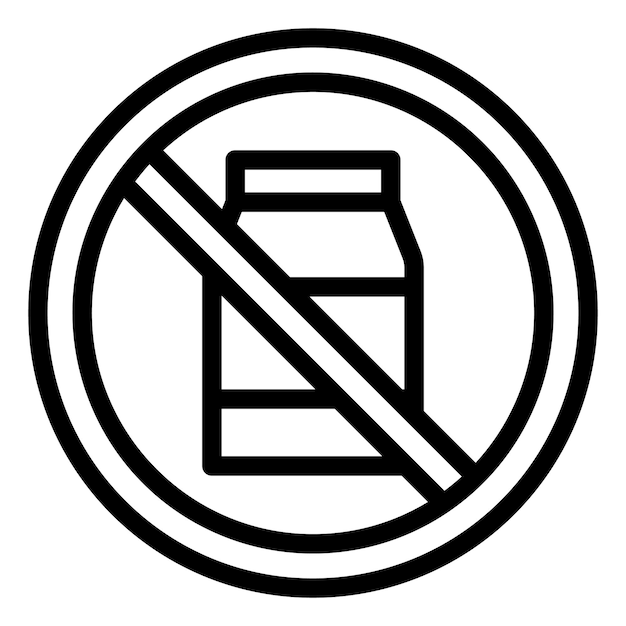 Ilustración del diseño del icono del vector de leche