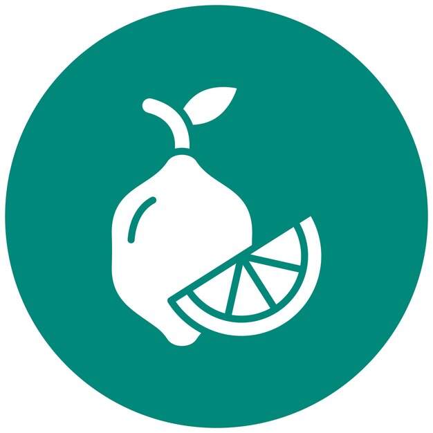 Ilustración del diseño del icono del vector de limón