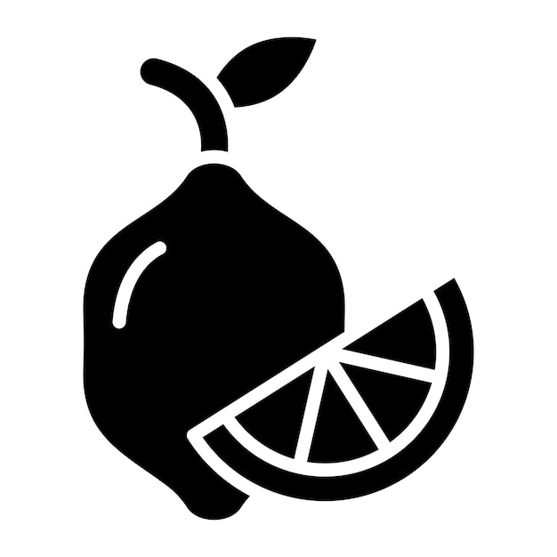 Ilustración del diseño del icono del vector de limón