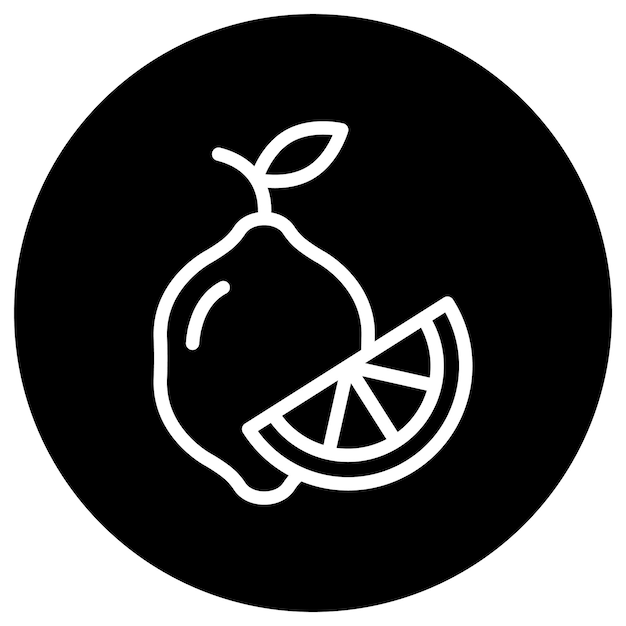 Ilustración del diseño del icono del vector de limón