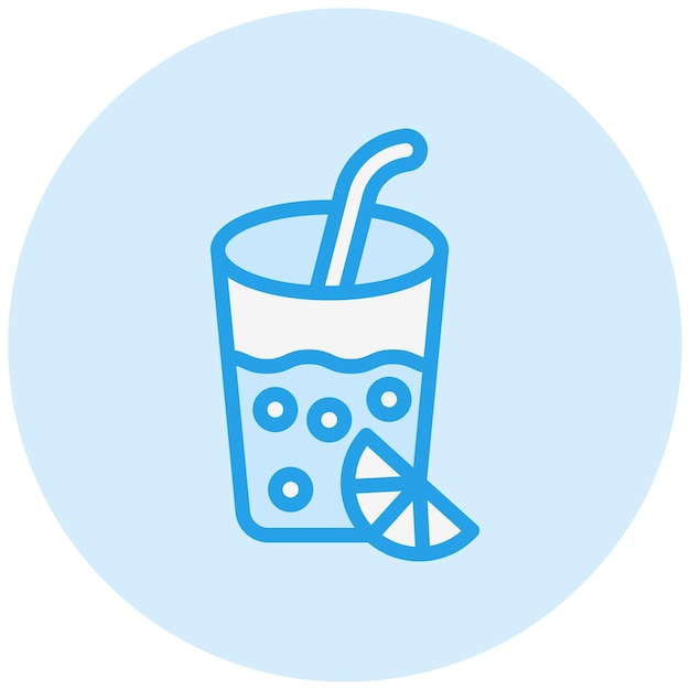 Ilustración del diseño del icono del vector de limonada