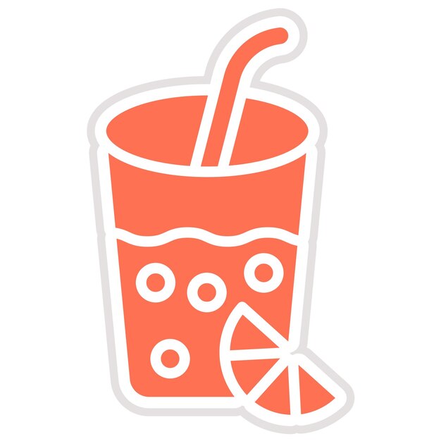 Ilustración del diseño del icono del vector de limonada