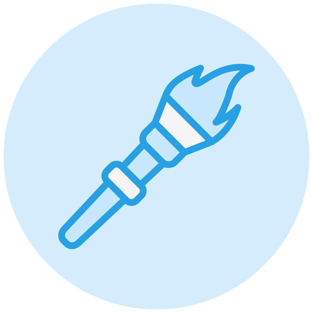 Ilustración del diseño del icono del vector de llama