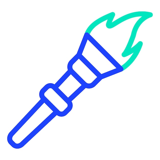 Ilustración del diseño del icono del vector de llama