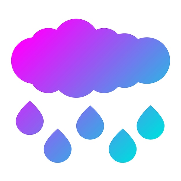 Ilustración del diseño del icono del vector de la lluvia ácida