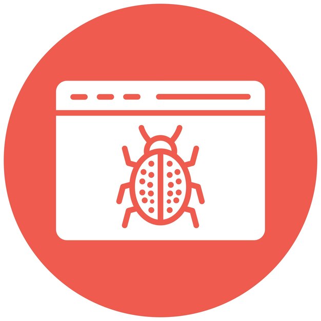 Ilustración del diseño del icono del vector de malware
