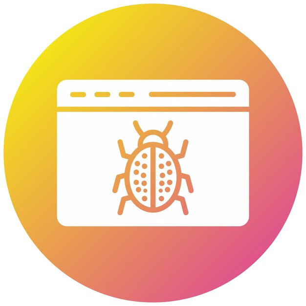 Ilustración del diseño del icono del vector de malware