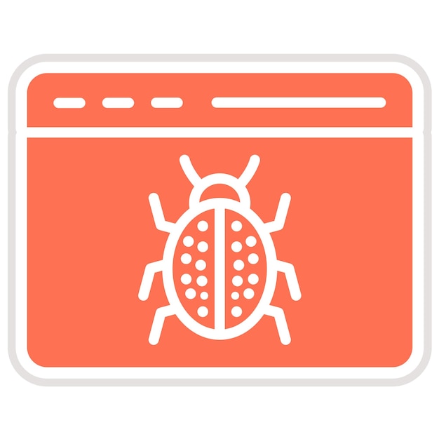 Ilustración del diseño del icono del vector de malware