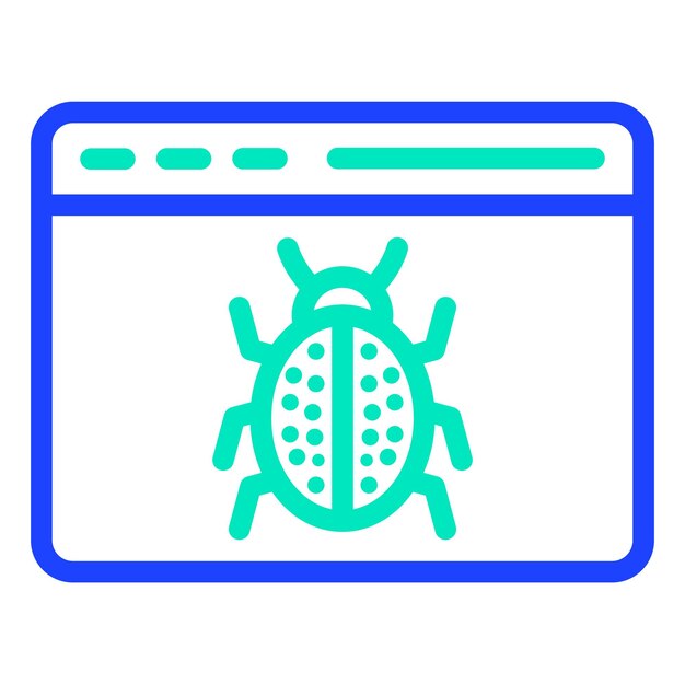 Ilustración del diseño del icono del vector de malware