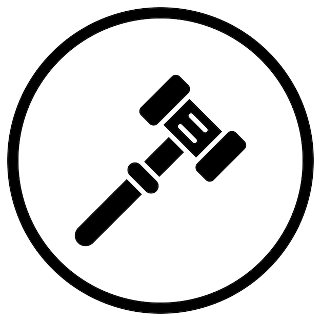 Ilustración del diseño del icono del vector del martillo
