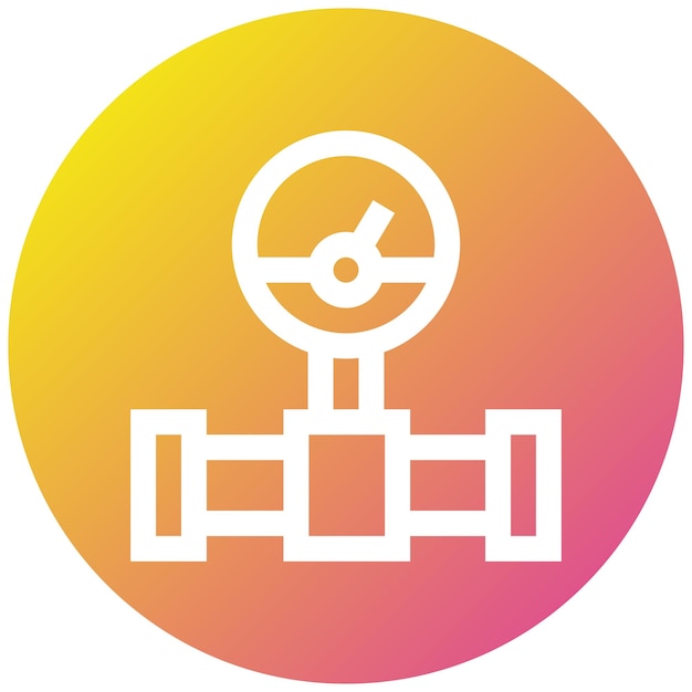 Ilustración del diseño del icono del vector del medidor de combustible