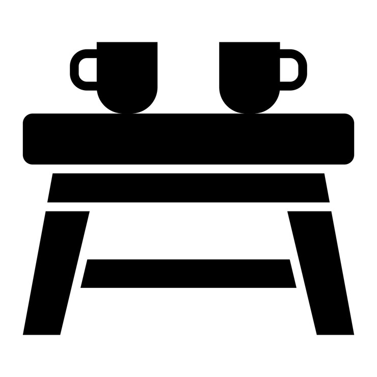 Vector ilustración del diseño del icono del vector de la mesa de té