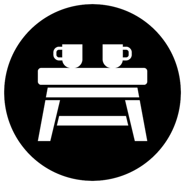 Ilustración del diseño del icono del vector de la mesa de té