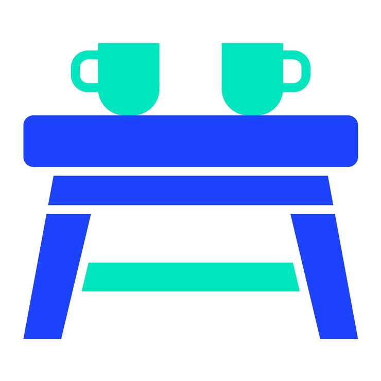 Vector ilustración del diseño del icono del vector de la mesa de té