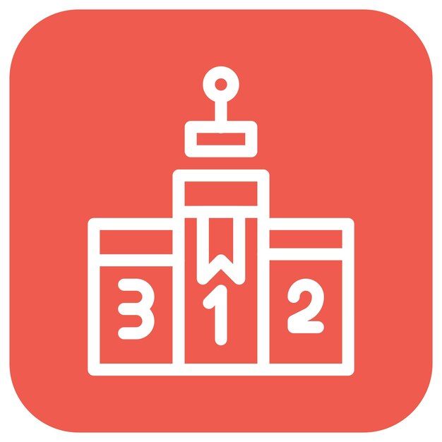 Ilustración del diseño del icono del vector de la meta