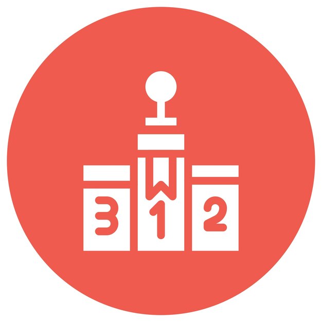 Ilustración del diseño del icono del vector de la meta