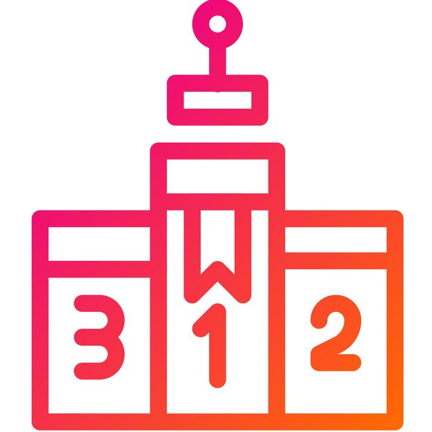Ilustración del diseño del icono del vector de la meta
