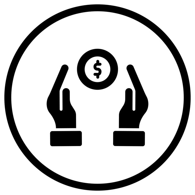 Ilustración del diseño del icono del vector monetario
