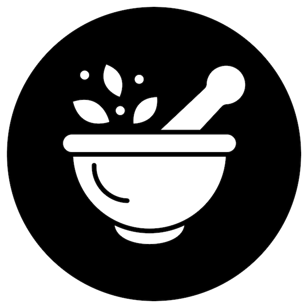 Ilustración del diseño del icono del vector de mortero