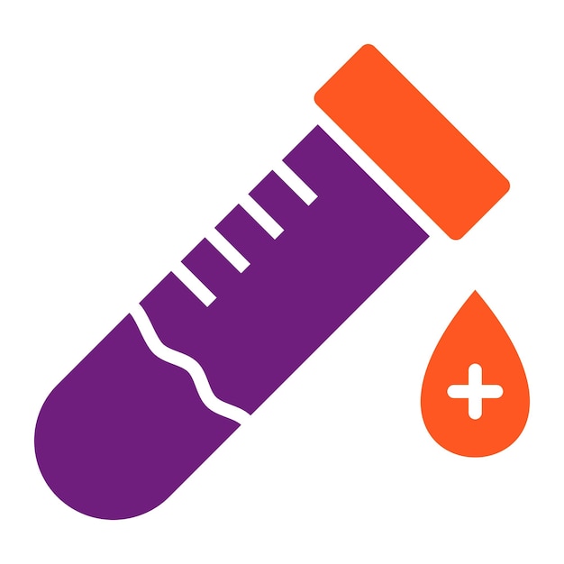 Ilustración del diseño del icono del vector de la muestra de sangre
