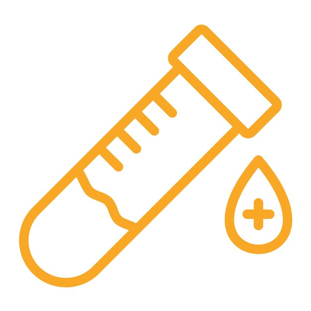 Ilustración del diseño del icono del vector de la muestra de sangre