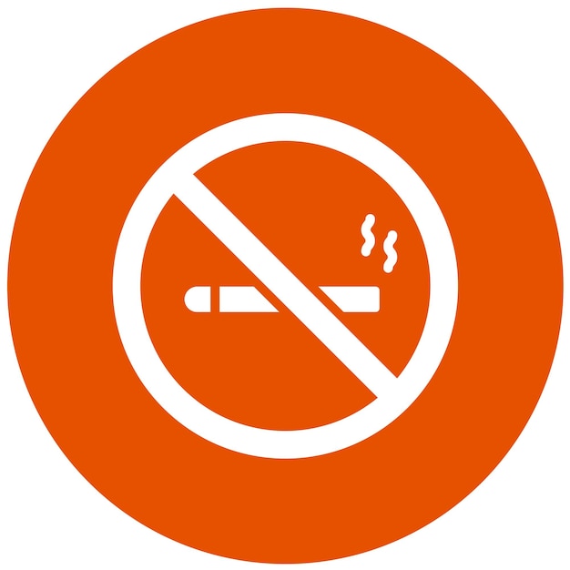 Ilustración del diseño del icono del vector de no fumar